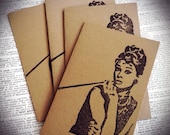 Audrey Hepburn Note Cards - A Set of 4