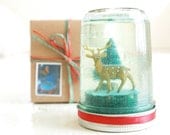 DIY Snow Globe Kit, Christmas Winter Wonderland for Children Xmas Decoration, Waldorf, Deer Magical - The Magic Onions Crafting Children