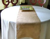 14 x 72 Natural Tan Burlap Table Runner with Fringe Decoration for Wedding, Party, Shower, Home