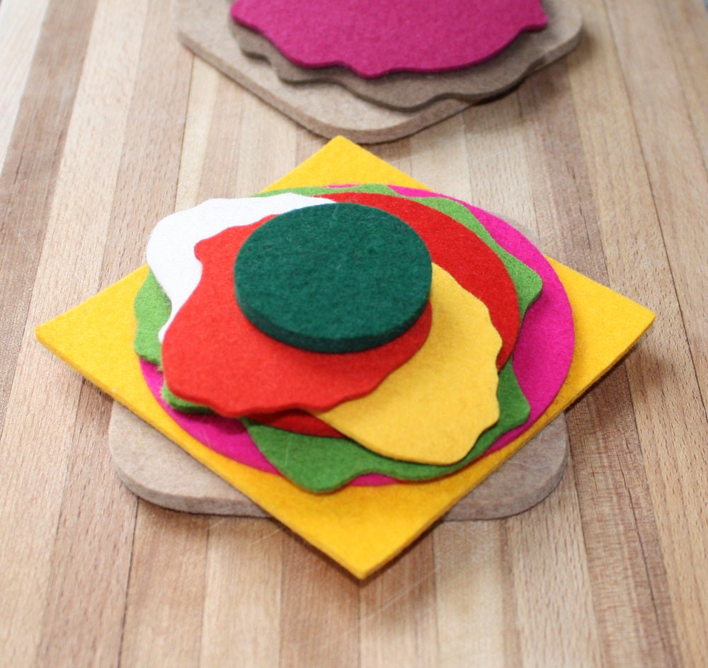 Play Set Felt Sandwiches Toy