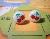 SALE - White Cherry Candy Earrings