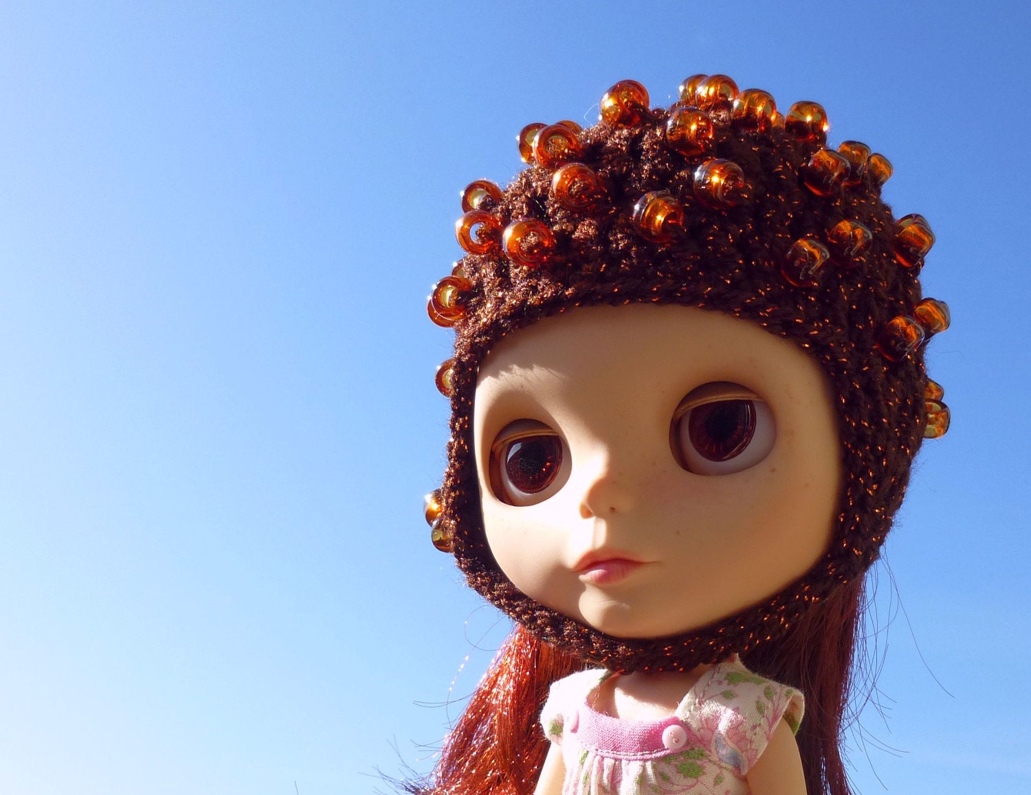 Bauble Helmet for Blythe: Copper