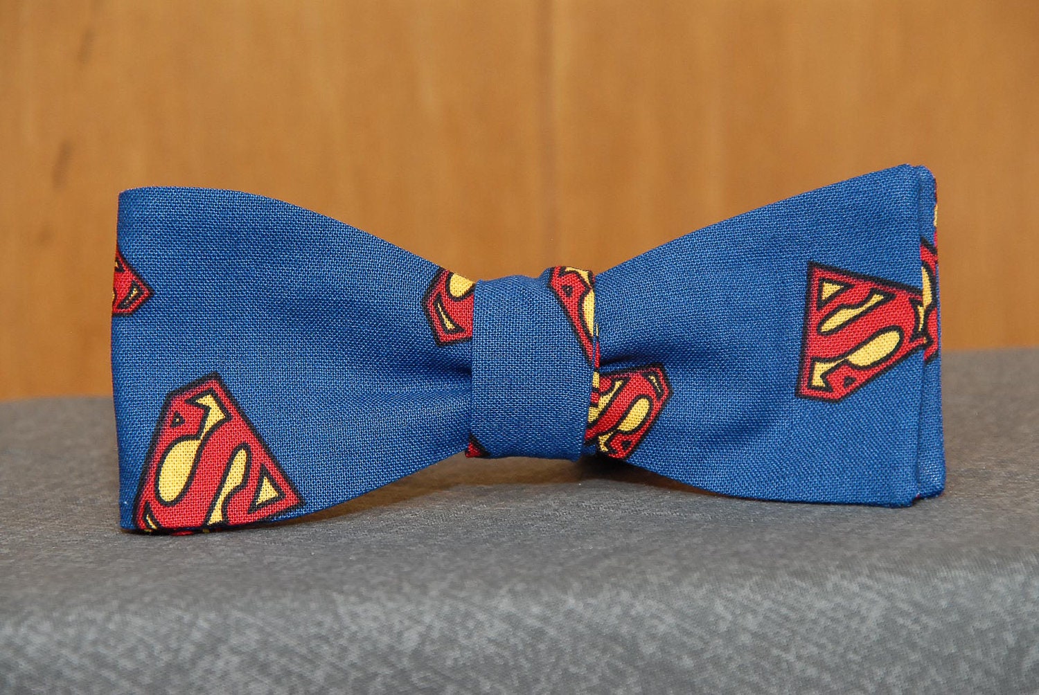 Superman Shield on Blue Bow tie