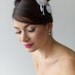 Bridal Fascinator, Wedding Fascinator, Ivory Feather Fascinator, Wedding Hair Accessory - ANGEL