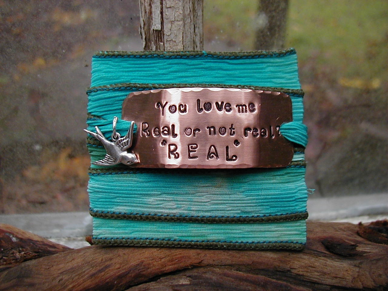 REAL or NOT REAL  Quote from The Hunger Games on a Silk Wrist Wrap