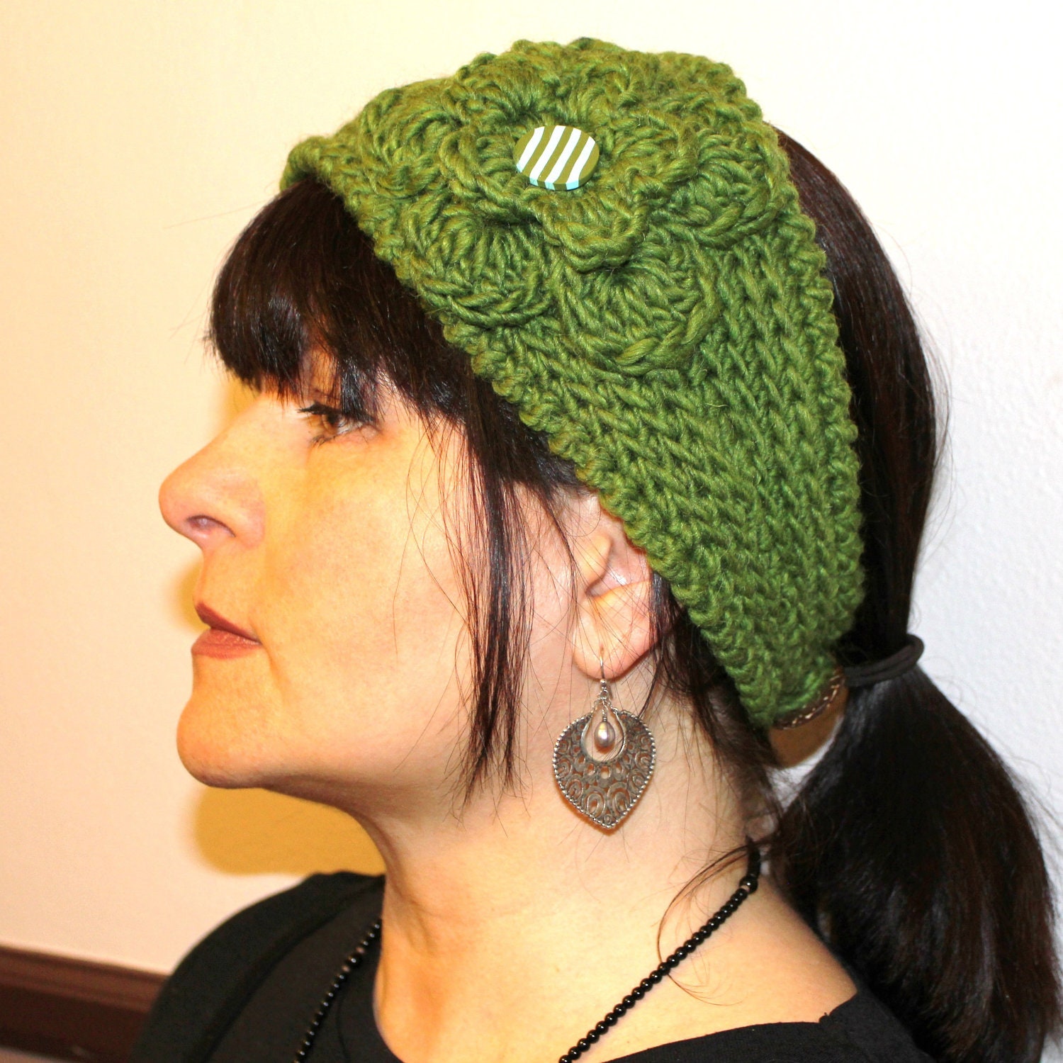 CROCHET PATTERN - Fast Crochet Headband Kayla Bulky Weight Yarn Two Sizes