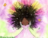 African American Girl  - PRINCESS TRULY   - 8x10 Art Print