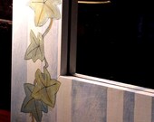 Painted Wooden Wall Mirror Farmhouse Furniture Cottage Chic Decorative Distressed