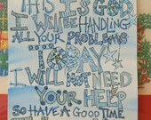 Art Original Framed   "This Is God" Watercolor  5 x 7 betrueoriginals