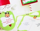 Christmas Recipe Cards and Label Tags with Editable Text for gifts, party or cookie exchange -You type in the text to personalize 0049