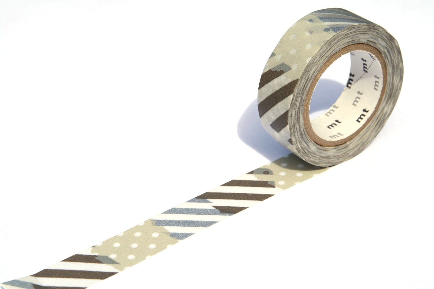 SALE MT Washi Masking Tape -  Patchwork Black Grey Silver (Tsugihagi G)