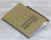 Do Something Amazing Pocket Journal: Mini Notebook, Travel Journal - Typography, Motivational Quote, Chevron Stripes, Southwest, Teal, Brown