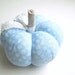 Cornflower Blue and White Pumpkin Pincushion