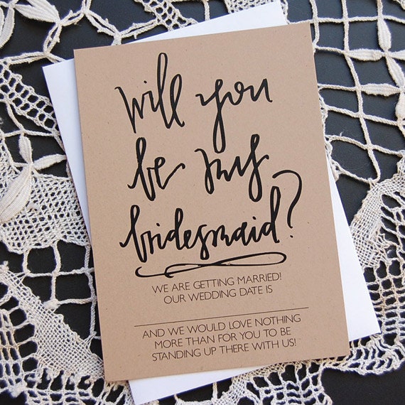 WILL YOU - be my bridesmaid cards