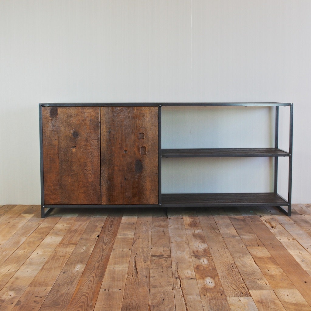 Handmade Media Cabinet, Reclaimed Wood from New York City