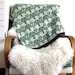 Lambswool 'Forest' Cot Blanket