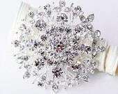 Rhinestone Brooch Embellishment Pearl Crystal Flower Hair Comb Tiara Shoe Clip Wedding Bouquet Brooch Cake Decoration BR049