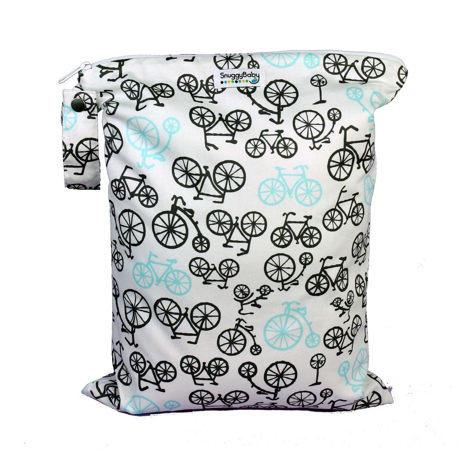 LARGE Zippered Wet Bag w/ Waterproof Lining - Bicycle - FAST SHIPPING