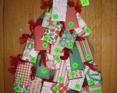 Advent Calendar Wall Hanging Decoration Gift GREEN WHITE HERBAL Tea