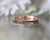 Micro Pave Black Diamond Eternity Band in 14K Gold (size 3.5 - 7) - Made To Order