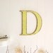 shabby cottage chic wall letters wood nursery wedding decor Letter D Spring Green