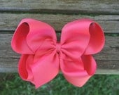 Pick 5 - Jumbo  Hair Bows --2.25" Ribbon -  Choose Colors -Birthday Party / Weddings / Photo Prop Spring Easter