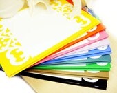 Heart Side Border Punch Layered Blank Card - 4"x5.5" - Cardstock - Many Colors