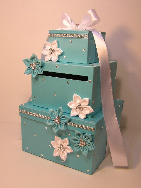 Tiffany Wedding  Card Box Gift Card Box Money Box Holder.-Special Custom order.Customize your color