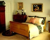 1:12th Scale Dressed Oak Double Sleigh Bed
