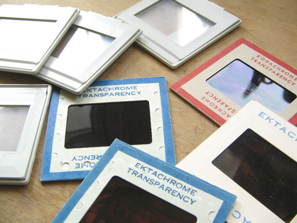 Vintage 35mm Slides and Hinged Slide Mounts