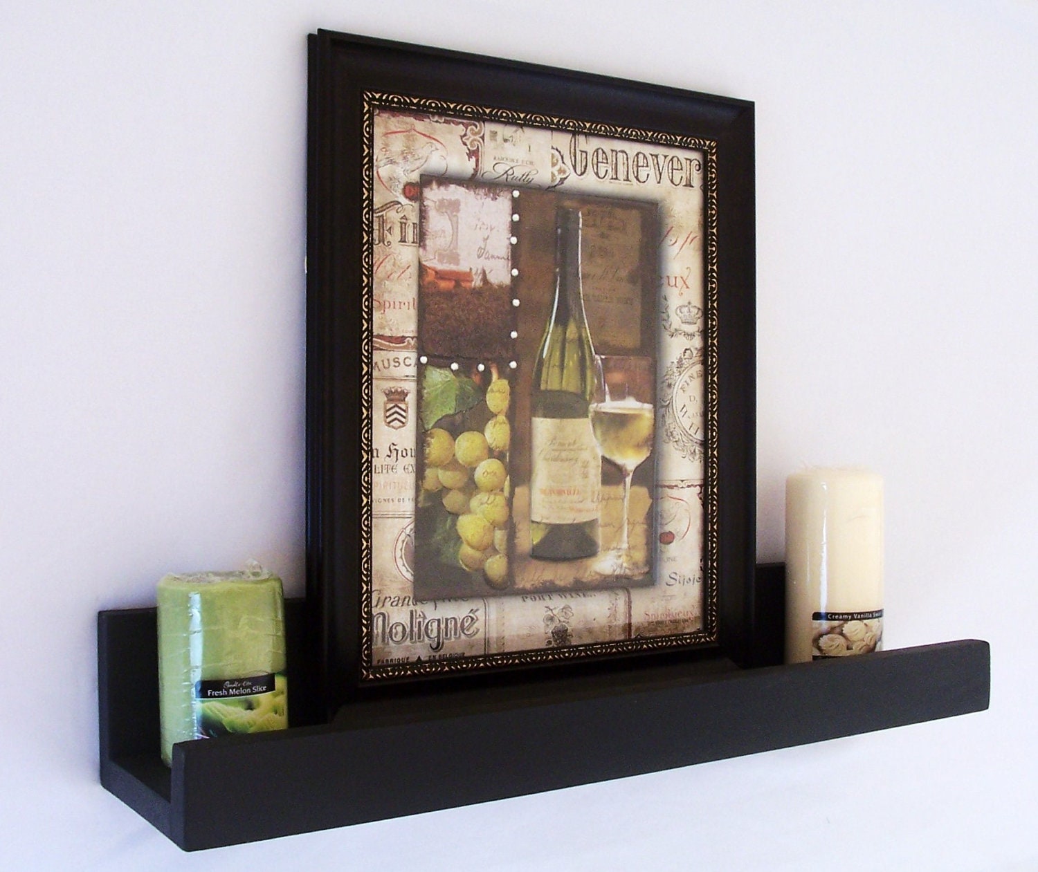 Wood Shelf  -  Shelf with Ledge - Picture Shelf - Book Shelf