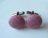 Red Chambray Cuff Links