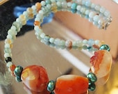 Carnelian & Agate 23" Necklace