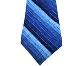Blue Plaid Sparkle Mens Necktie - Wedding Neckties Cotton Necktie, Custom Neckties, Groomsmen Neckties, Red and Cream Neckties