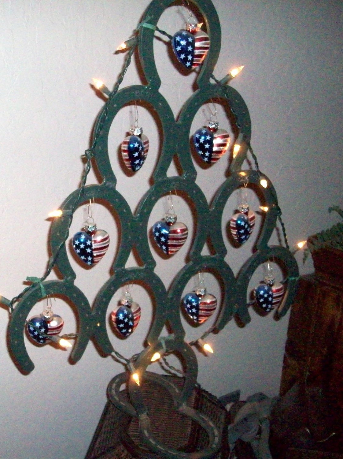 Horseshoe Christmas Tree   Table Top Size                                                Made to Order