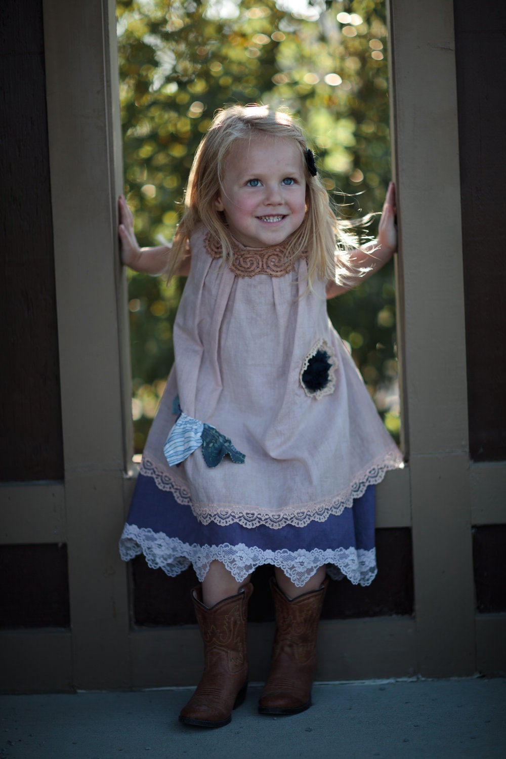The RuBy Dress Vintage Inspired Hand Dyed Antique BaBy/Toddler  Girls One Of a Kind ShaBby ChiC Dress