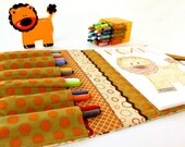 Kids toy for travel - coloring tote - Baby Animals - Gift idea for kid