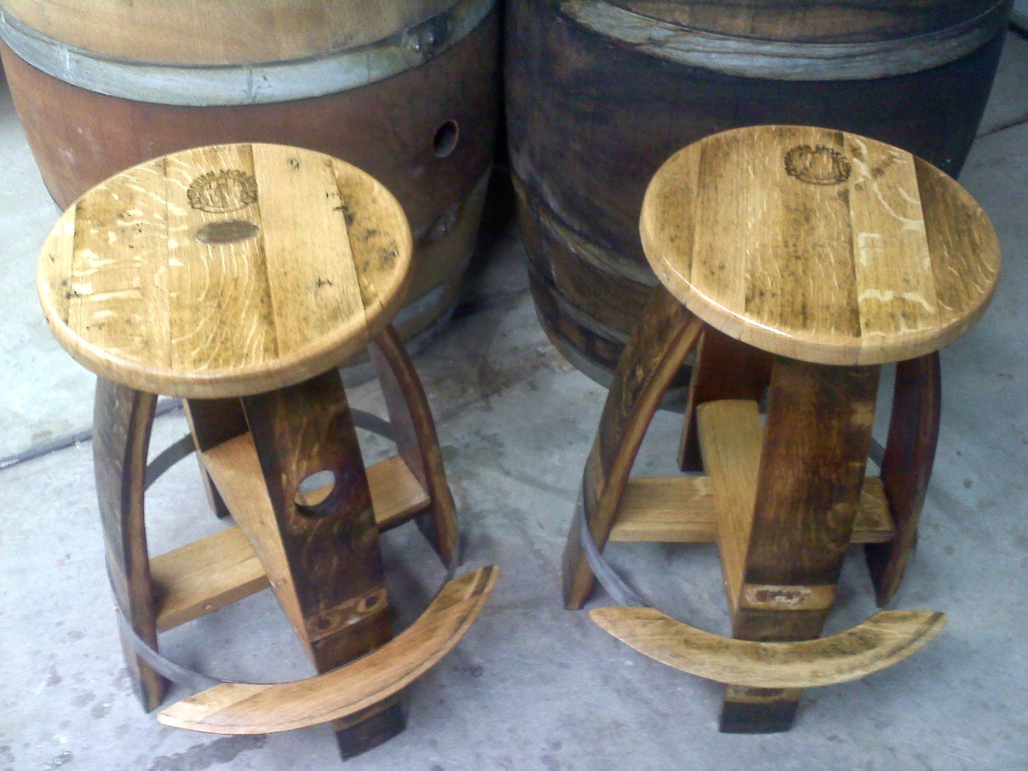 Wine Barrel Barstools