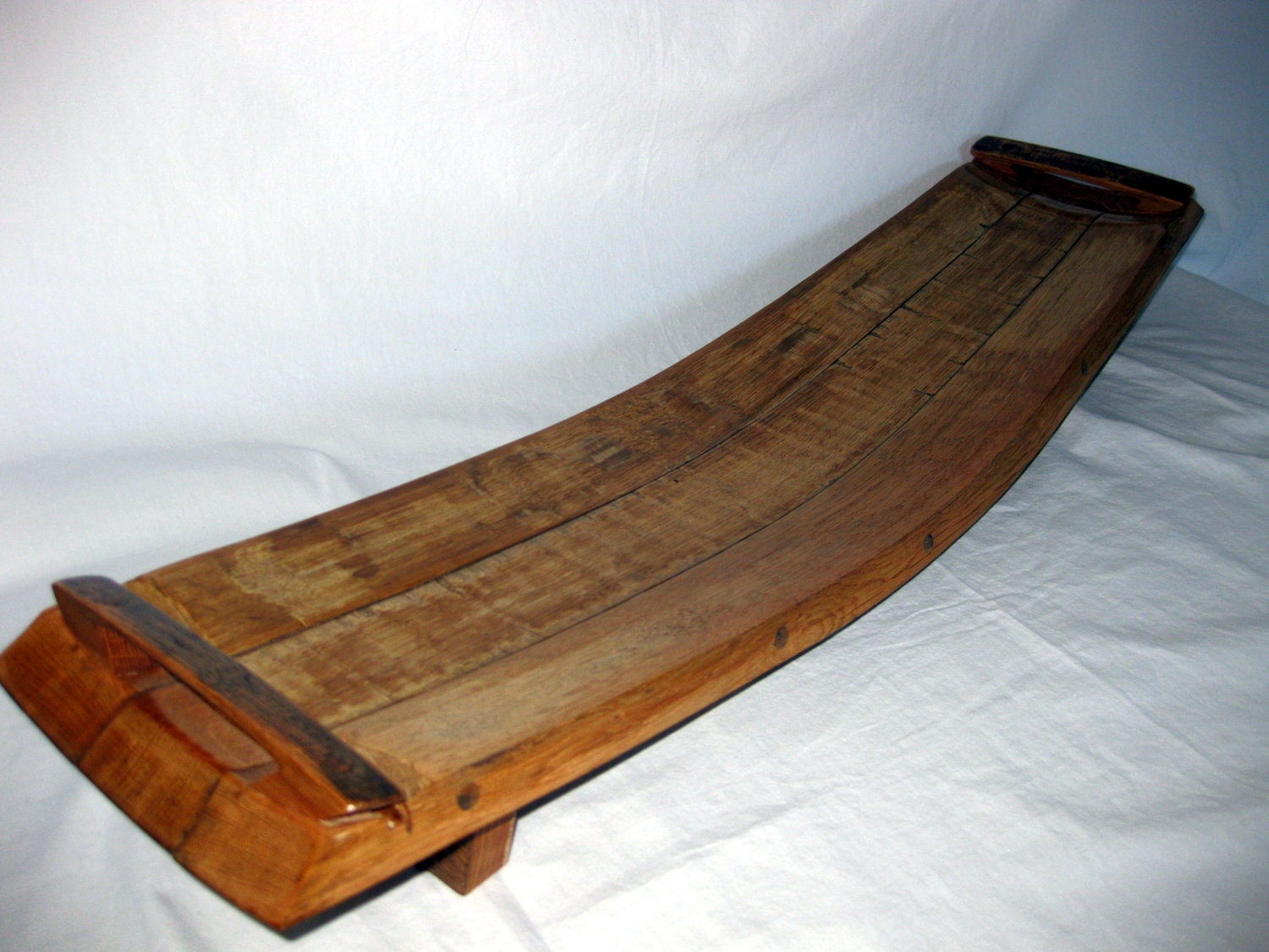 Wine Barrel Stave Serving Tray -- White Wine Barrel