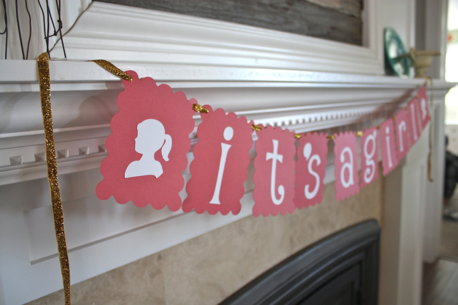 SALE: It's a girl silhouette banner