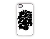 Numbers iPhone Case, 5, 4S/4, Protective, Math, Typography, Counting, Mad Men, Retro, Mod, Modern, Mid Century, Black, White