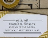 Custom Rubber Stamp -  Wedding Address Stamp - Self Inking - Sonoma Edition 2