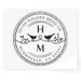 Custom Wood Handle Address Stamp - Great Wedding Gift -Two Birds Round