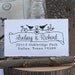 Custom Rubber Stamp - Self Inking Address - Wedding Stamp - Bird & Banner
