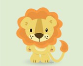 Lion Print 12x12