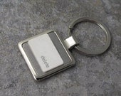 Apple delete Key-Ring in white, key chain, keys, recycled, birthday, anniversary, wedding, gift