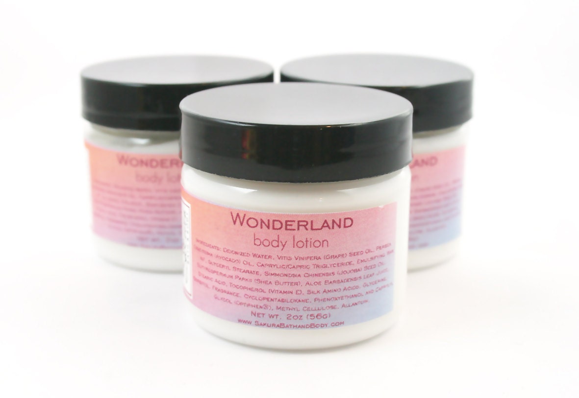 Shea Butter Body Lotion Sample - Wonderland Shea Butter, Jojoba Oil and Silk Amino Acids -