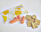 Reusable Snack Bag - Juicy Lemons - White Lining