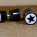 Fake Plugs - Black Horn Star Fake Plugs
