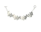 Serotonin Silver Molecule Bracelet